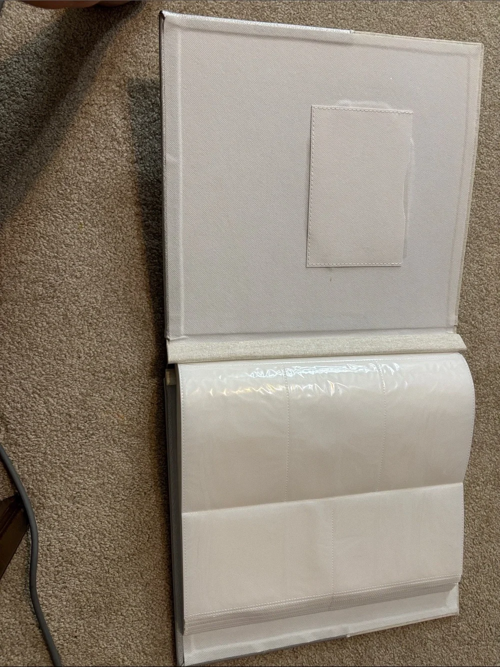 Elegant Silver and Cream Two-Tone photo album by MYX